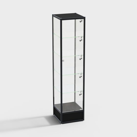 Sleek Display Cabinet 3D model for Modern Spaces