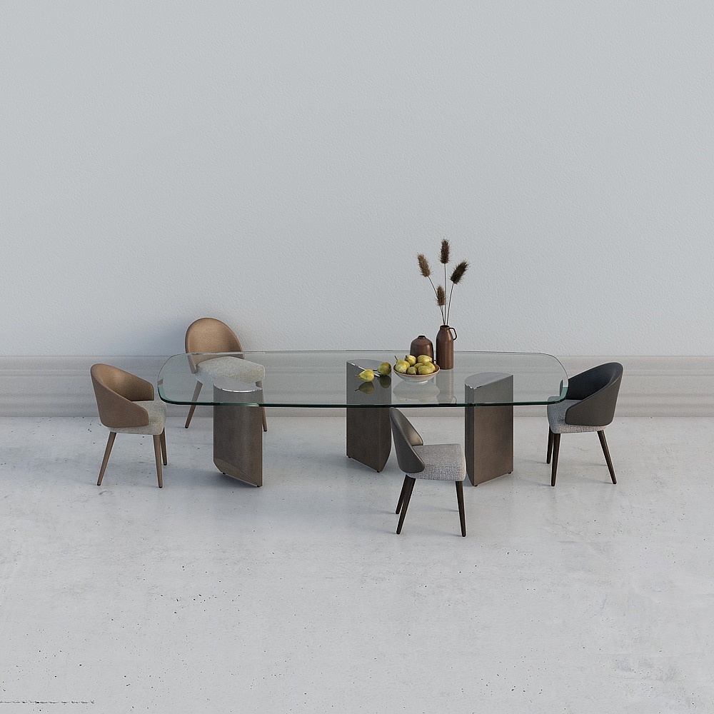 Minotti moderne Tisch- und Stuhl Kombination - Tisch Kombination