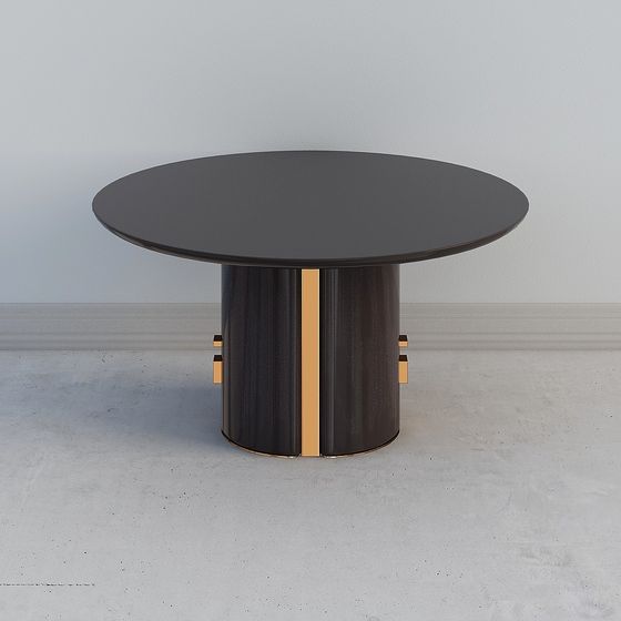 Stylish Round Dining Table 3D model