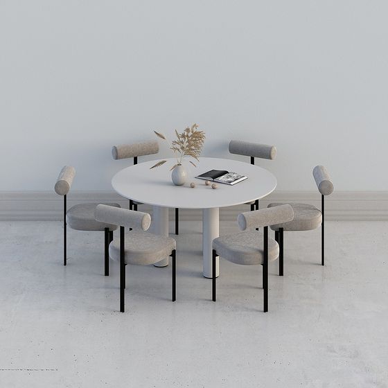 Современный обеденный стол и стулья - комбинация стола -5