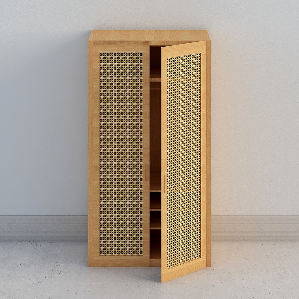 Rattan wardrobe
