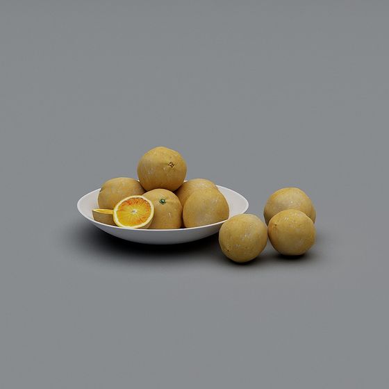 Citrus Fruit Bowl 3D model for Creative Designs