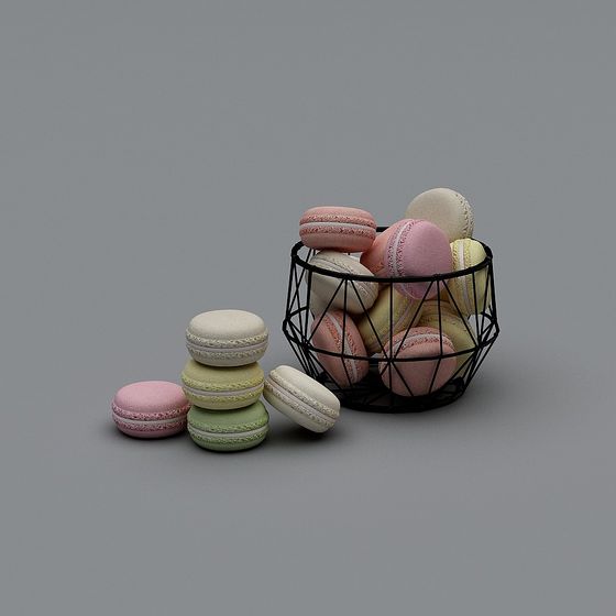 Low Poly Detailed Macaron 3D model for Creative Projects