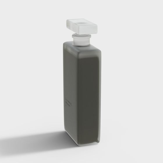 Minimalist Square Perfume Bottle 3D model for Creative Designs