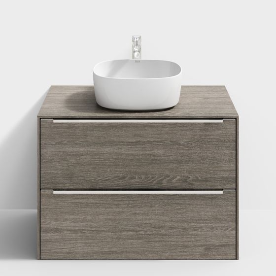 Elegant Bathroom Cabinet 3D model for Modern Spaces