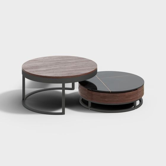 Round Dialogue Tables 3D model