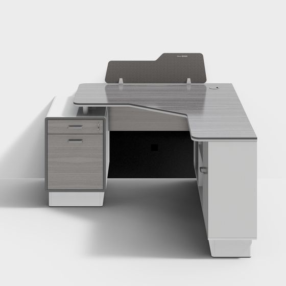 Minimalist Office Desk 3D model for Modern Workspaces