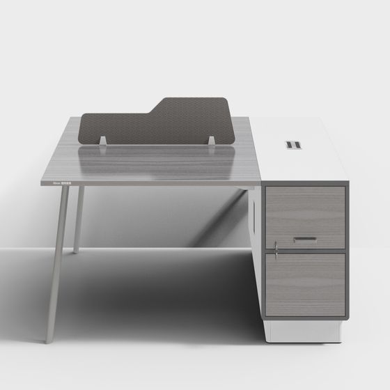 Minimalist Efficient Workplace Desk 3D model