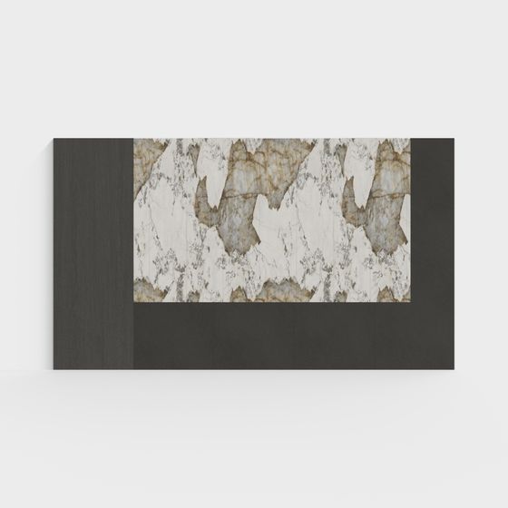 Stylish Marble Frame 3D model for Creative Spaces