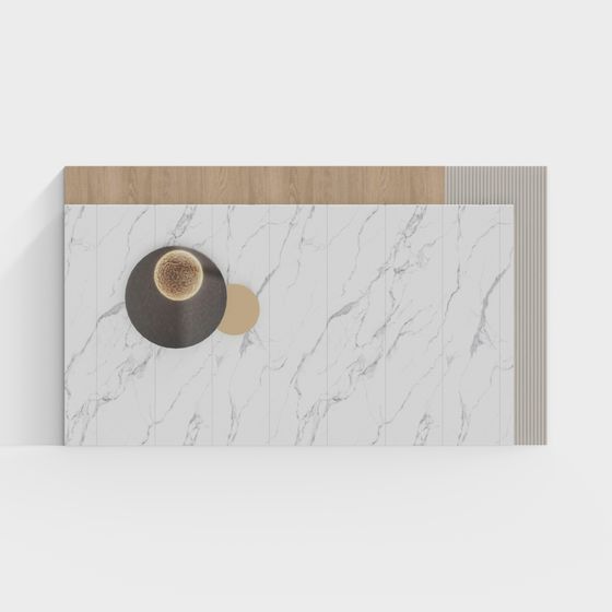 Elegant Marble Mosaic Panel 3D model for Creative Projects