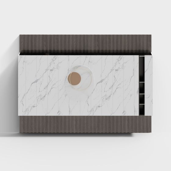 Stylish Urban Minimalist TV Cabinet 3D model
