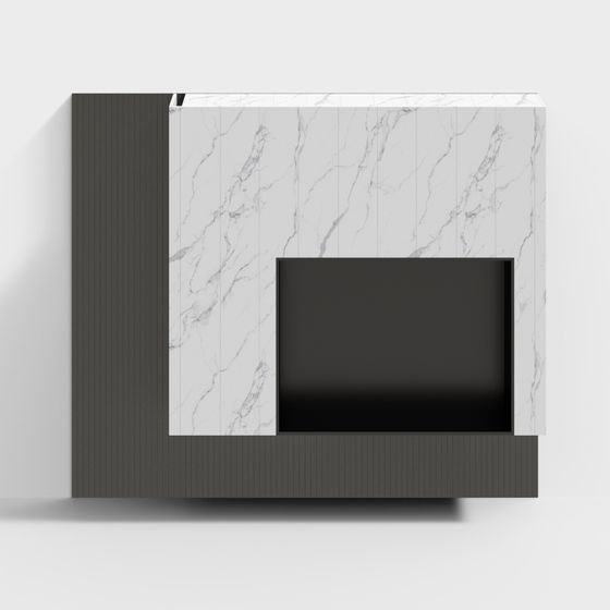 Urban Marble Console 3D model for Modern Spaces