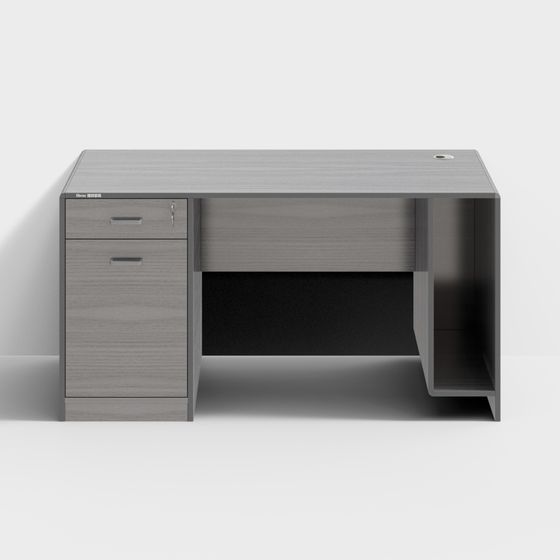 Simple Modern Office Desk Combination 3D Model for Workspaces