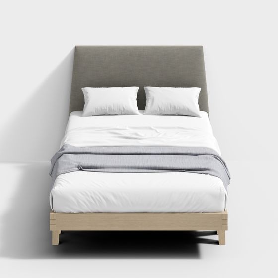 Modern Minimalist Bed Frame 3D model