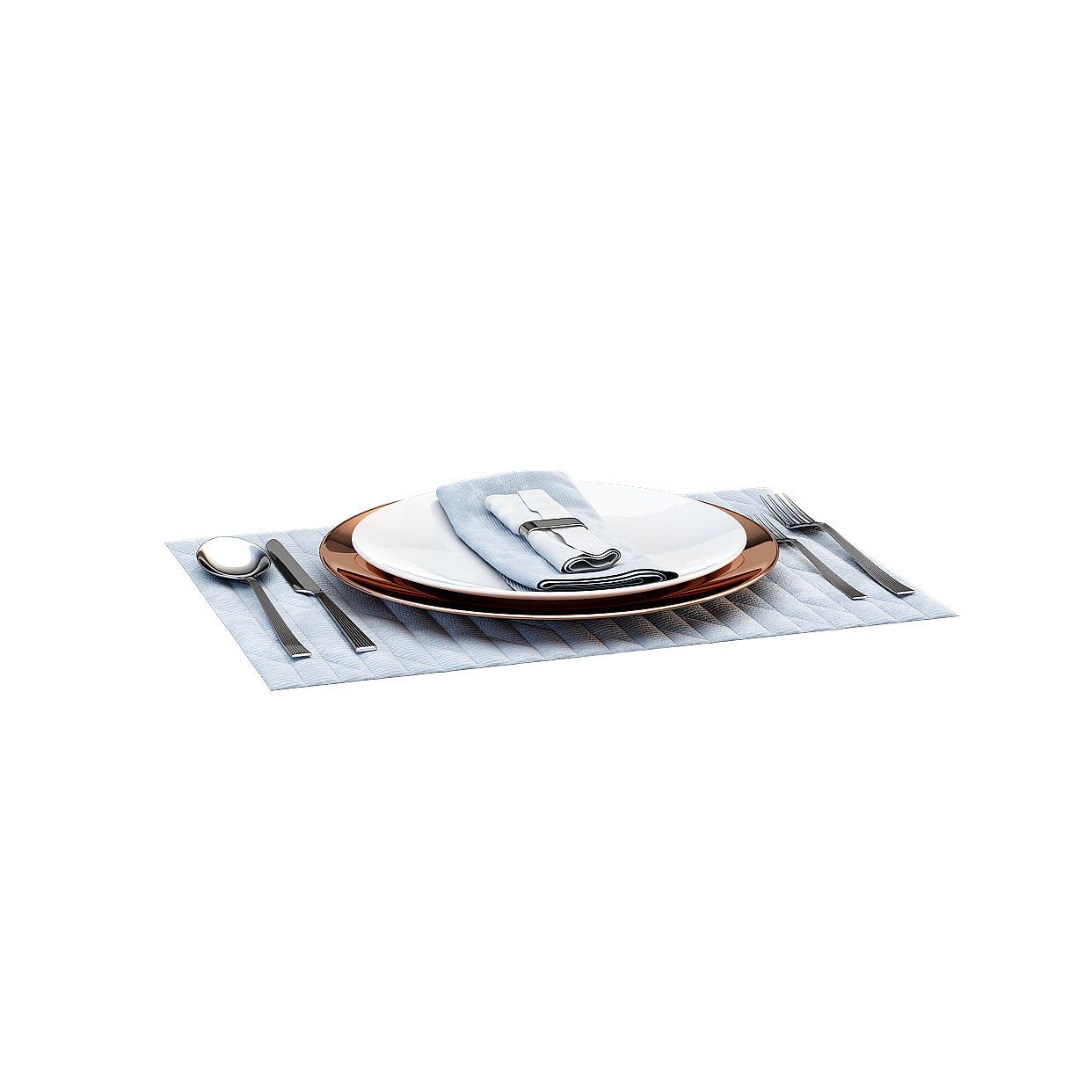 Elegant Dining Table Setup 3D Model – Low-Poly Dining Scene