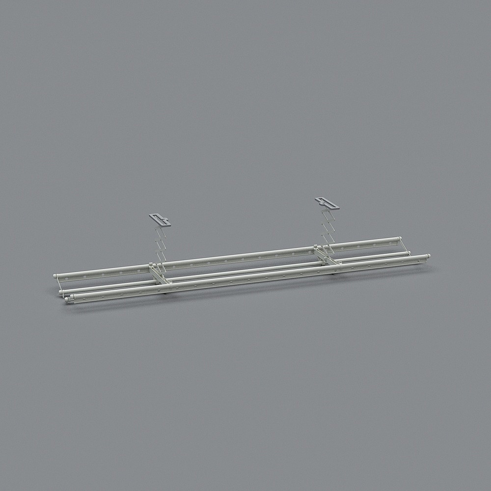 Industrial Track 3D model with Low Polygon Style