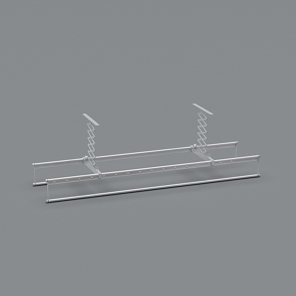 Sleek Metal Clothes Hanger 3D model