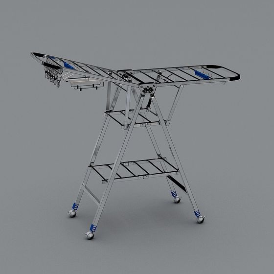 Unique Low-Polygon Folding Drying Rack 3D model