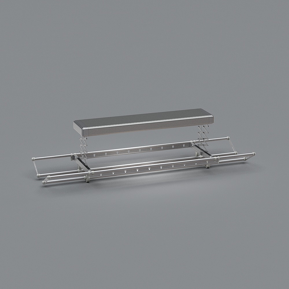 Sleek Metal Hanger 3D Model for Creative Projects