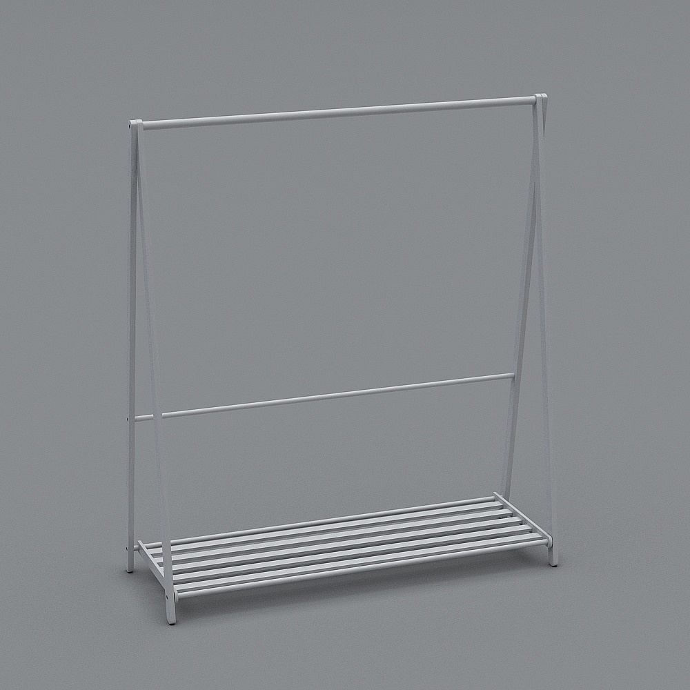 Minimalist Low-Poly Clothes Hanger 3D model