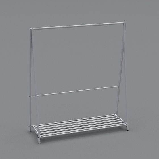 Minimalist Low-Poly Clothes Hanger 3D model