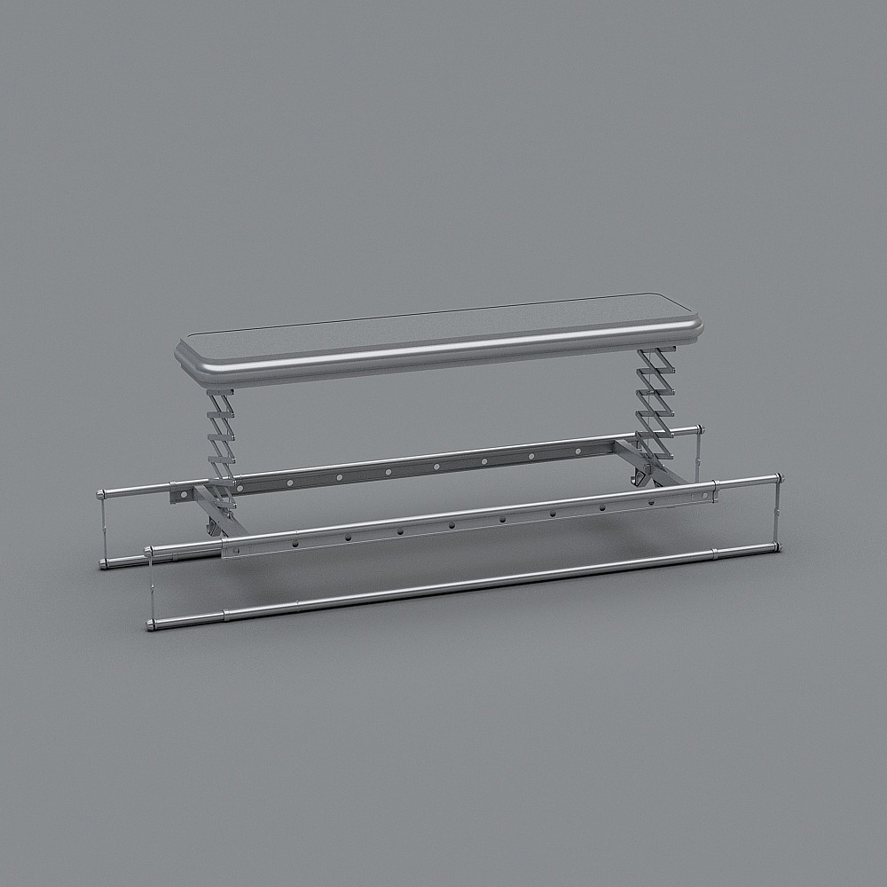 Stylish Metal Telescopic Rack 3D model