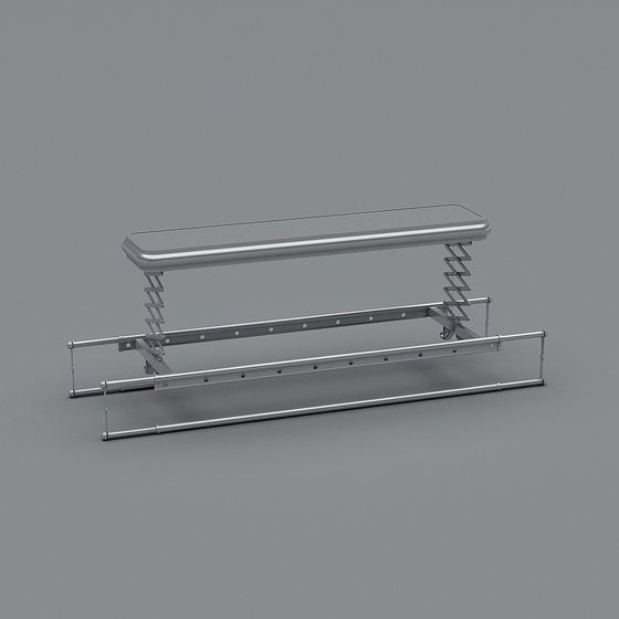 Stylish Metal Telescopic Rack 3D model