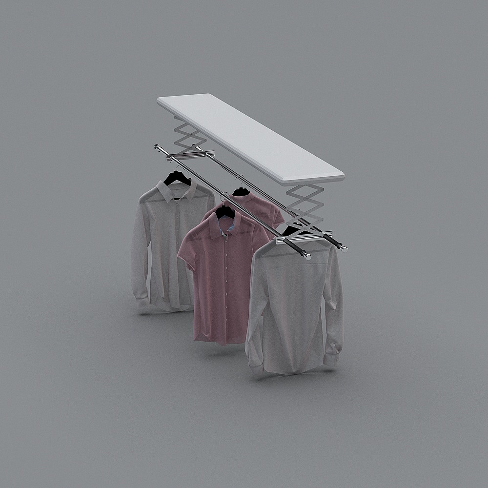 Séchoir à linge - Portant double barre - Porte-vêtements de balcon