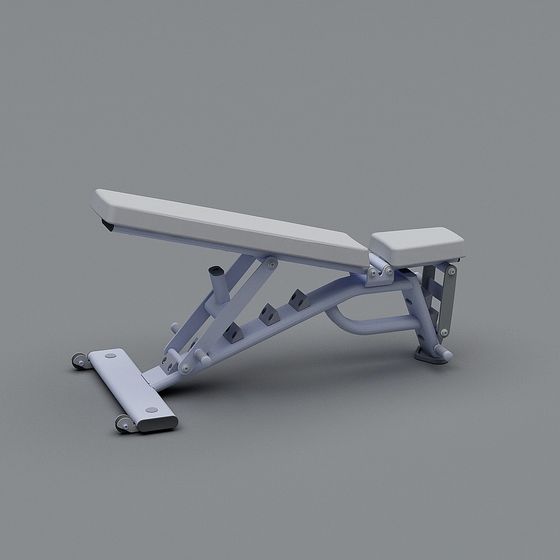 Elegant Low-Poly Fitness Equipment 3D Model