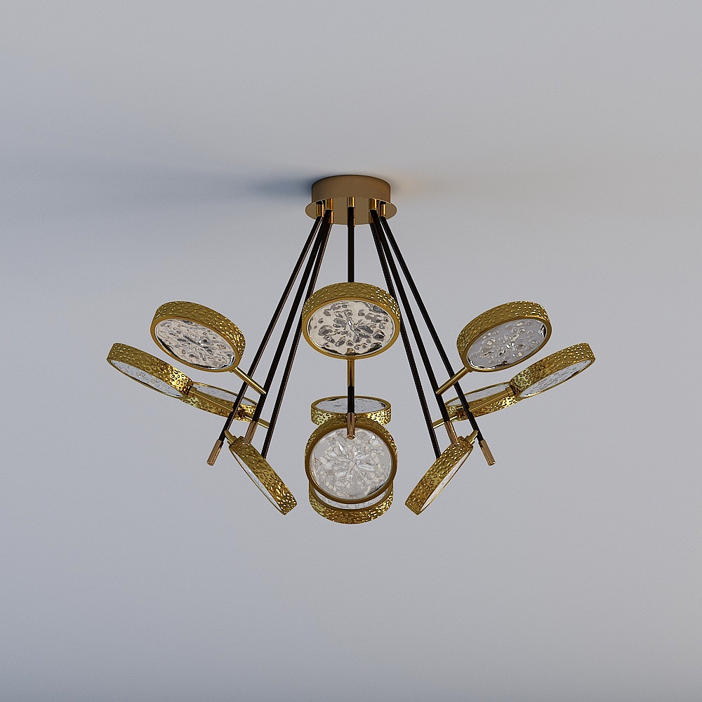 Crystal overflow suction top lamp