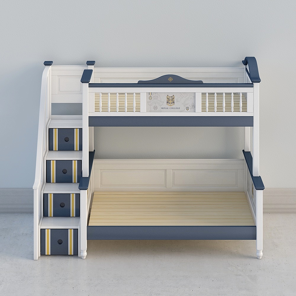 FN168-Camas literas para niños 07 (escaleras colgantes)