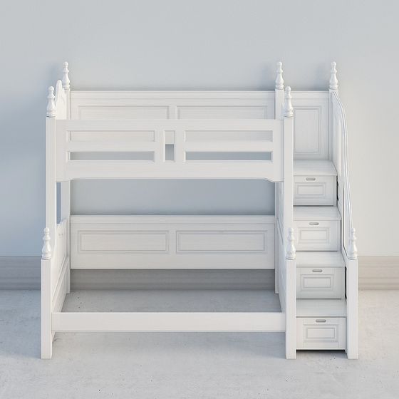 Cozy Bunk Bed 3D Model Design