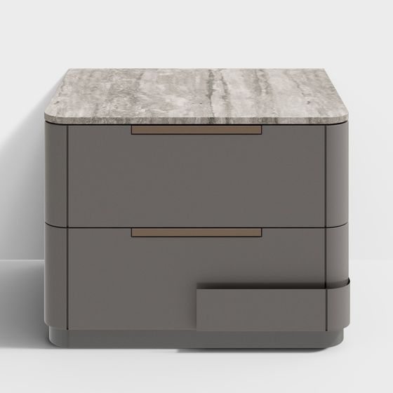 Sleek Minimalist Nightstand 3D model