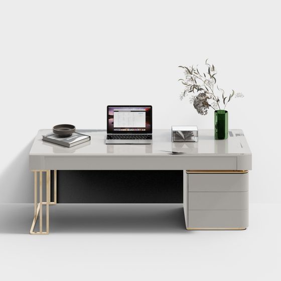 Contemporary Office Desk 3D model for Creative Workspaces
