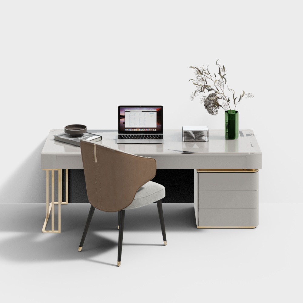 Light luxury study desk