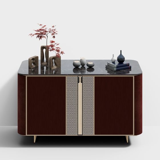 Stylish Living Room Cabinet 3D model for Modern Homes