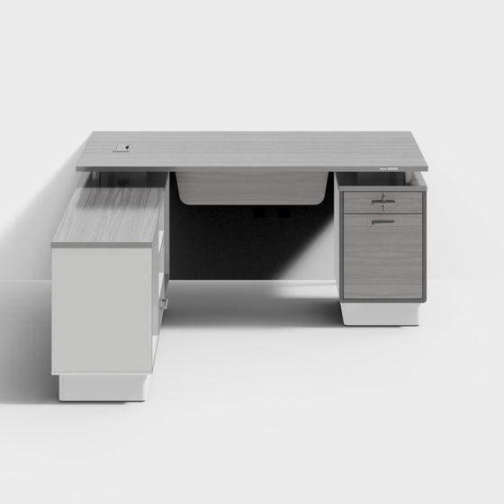 Modern Minimalist Office Desk 3D model