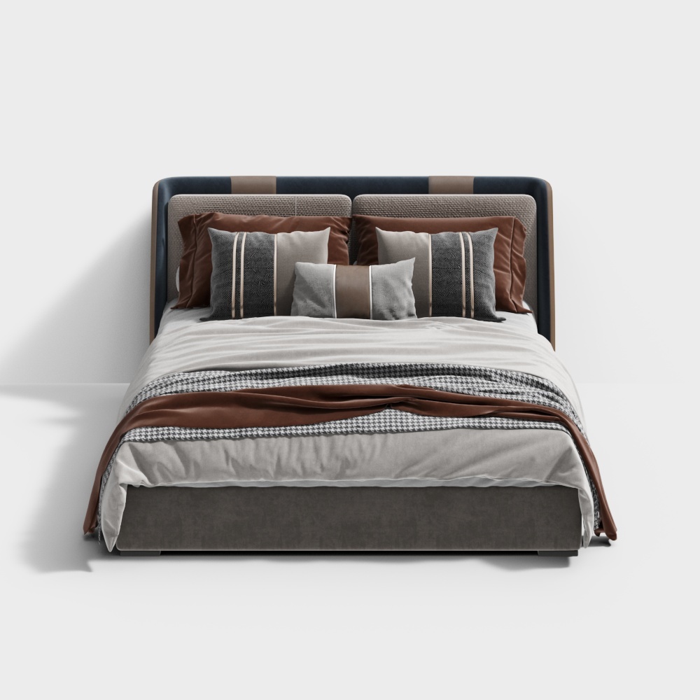Urban Comfort Bed 3D model for Elegant Interiors