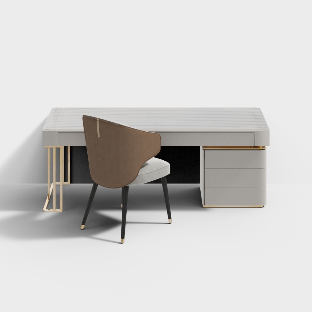 Masasanty/Massa Saint - Combinazione Studio-Scrivania Lusso Leggero Moderna (Forget Lake Bay)