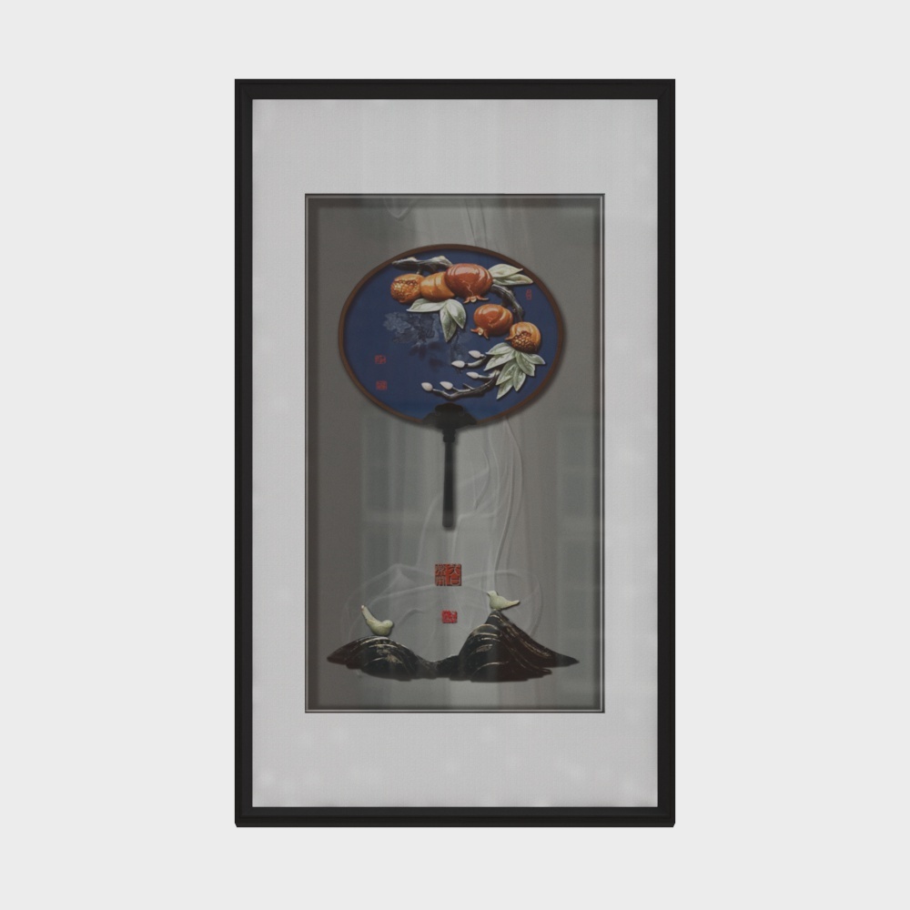 Jane on - new Chinese jade carving - Xuanguan decorative painting - laughing mouth often open