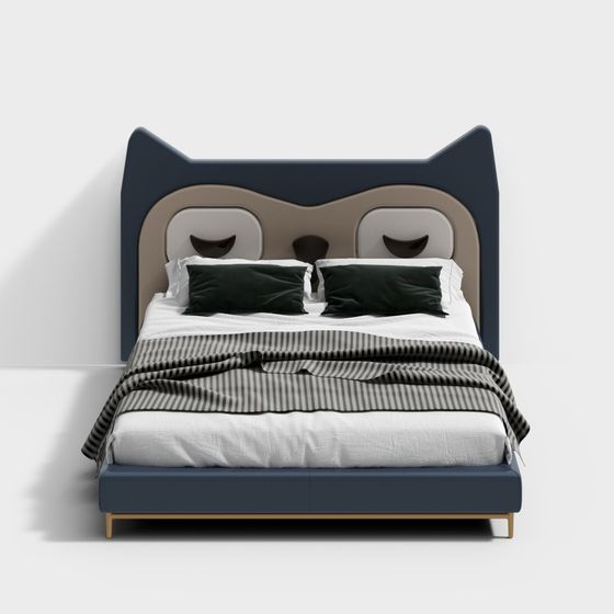 Owl Bed 3D model for Modern Interiors