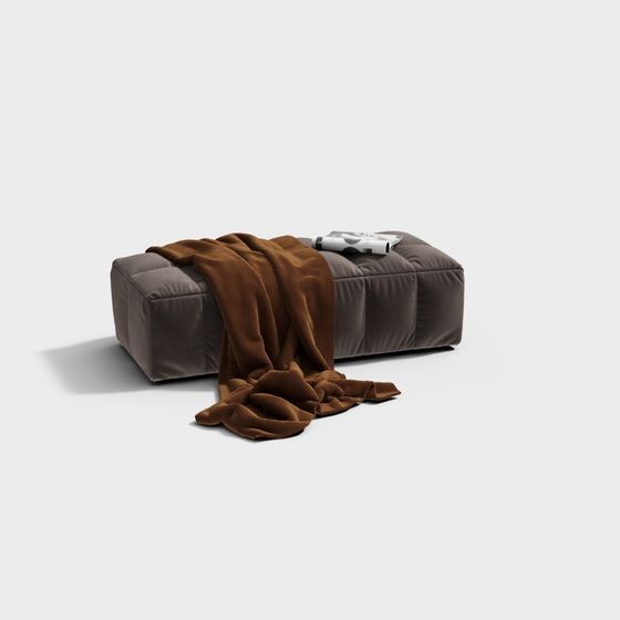 Stylish Sofa Bench 3D model for Contemporary Spaces