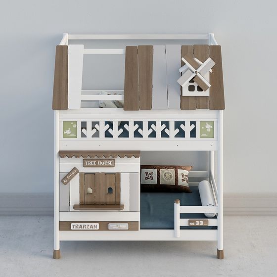 Fairy Tale Treehouse Bed 3D model