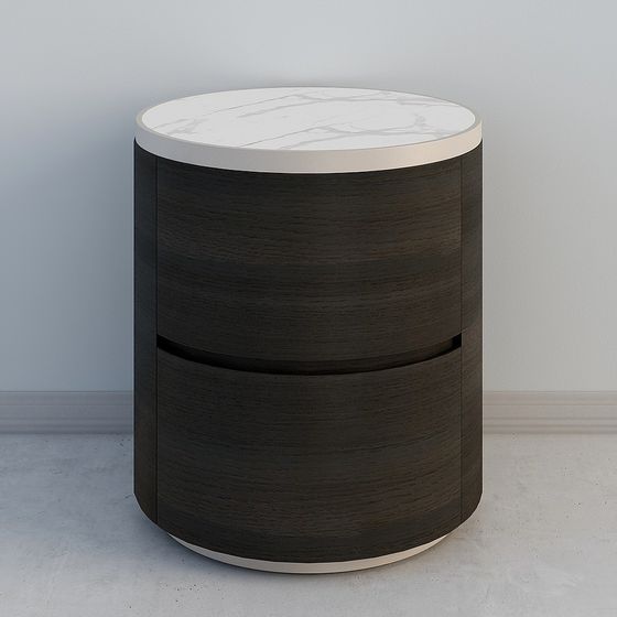 Cylindrical Storage Cabinet 3D model