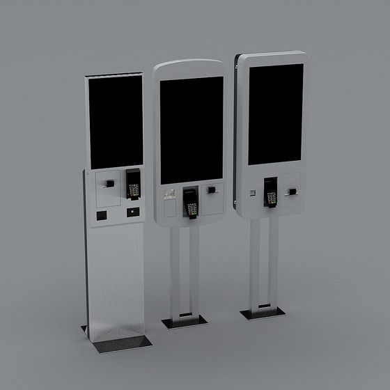 Realistic Self-Service Kiosk 3D model