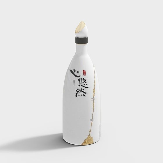 Serene Bottle 3D Model for Elegant Interiors
