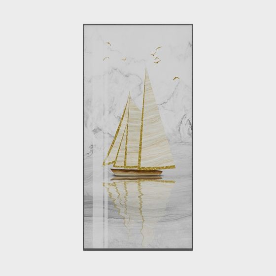 행복공작소 - 모던미니멀풍 - 현관 장식화 - 황금돛 항해