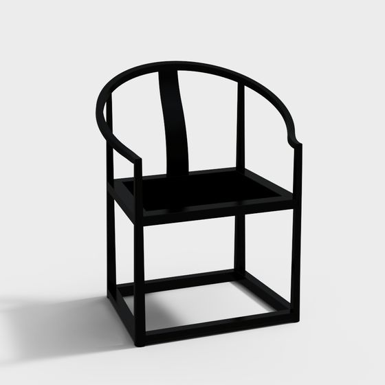 Elegant Low-Poly Chair 3D model