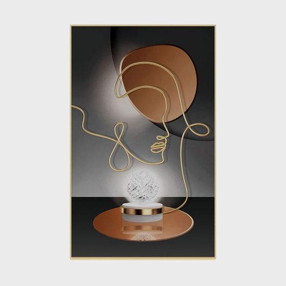 Abstract Female Silhouette 3D Model