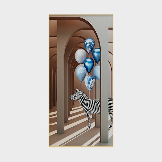 Zebra Balloon Archway 3D model for Creative Projects